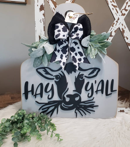 Hay Y'all Tag [Light Gray]