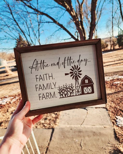 At the end of the day... FAITH. FAMILY. FARM.